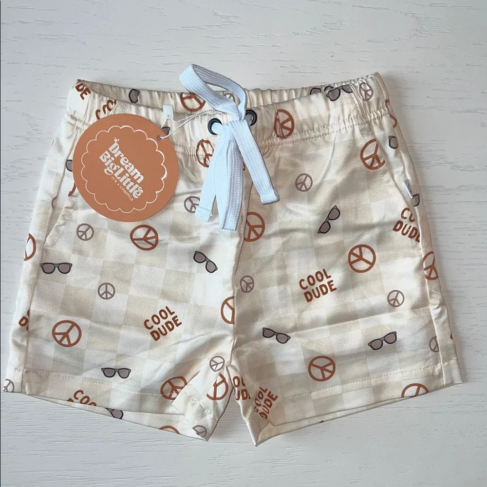 Dream Big Little Co Cool Dude Checkerboard Boys Swim Trunks 2T 3T 4T 5 6